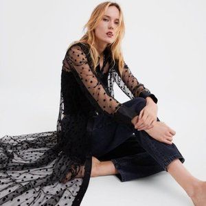 SOLD on somewear.ca | NWT Zara Polka Dot Duster (S)